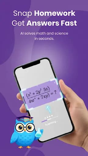 Solverly app question capture screen